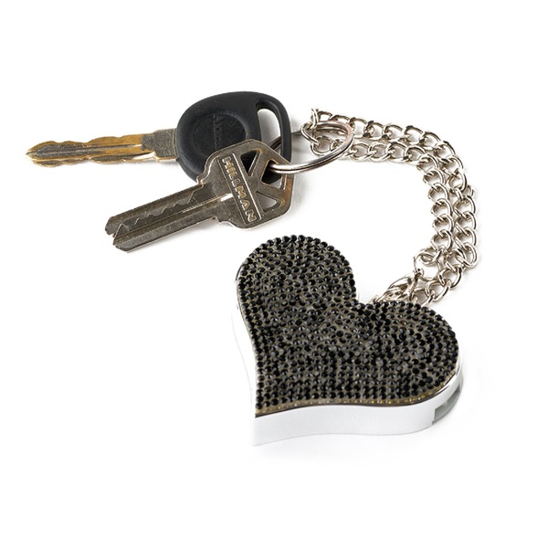 Guard Dog Security Guard Dog HeartBeat Keychain Alarm Black AL-GDPAHB-BK